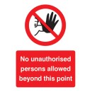 No Admittance to Unauthorised Personnel