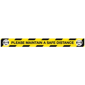 Maintain a Safe Distance Floor Graphic - 2m