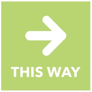 This Way - Arrow Right - Green Floor Graphic