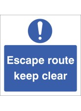 ! - Escape Route - Keep Clear