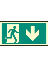 Intermediate Fire Exit Marker - Arrow Down