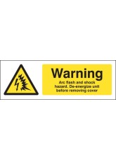 Warning - Arc Flash and Shock Hazard De-energize unit Before Removing Cover