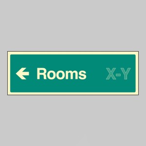 Rooms X-Y - Arrow Left (Specify when ordering)