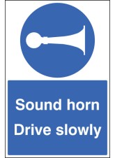 Sound Horn Drive Slowly - Floor Graphic
