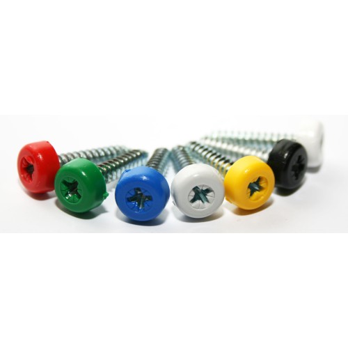 Black Poly Top Screws (Pack 12) - 