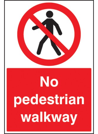 No Pedestrian Walkway - Floor Graphic