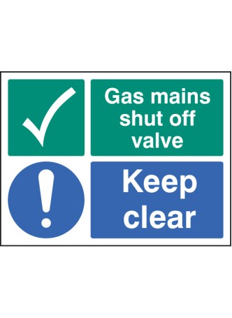 Gas Mains Shut Off Valve Keep Clear